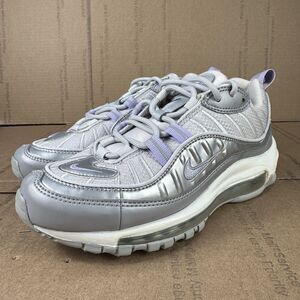 Nike Shoes Womens 6.5 Lilac Metallic Athletic Air Max 98 Silver BV6536-001